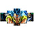 Pintura de marco de lienzo de Dragon Ball azul de Gogeta