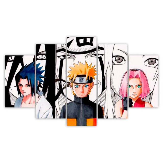 Tableau Naruto Sasuke Sakura Deco Toile Cadre Mural Manga Naruto
