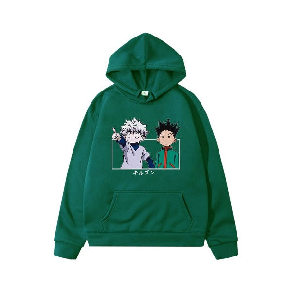 Pull Enfant Gon & Kirua hxH Sweat Garçon Fille VERT