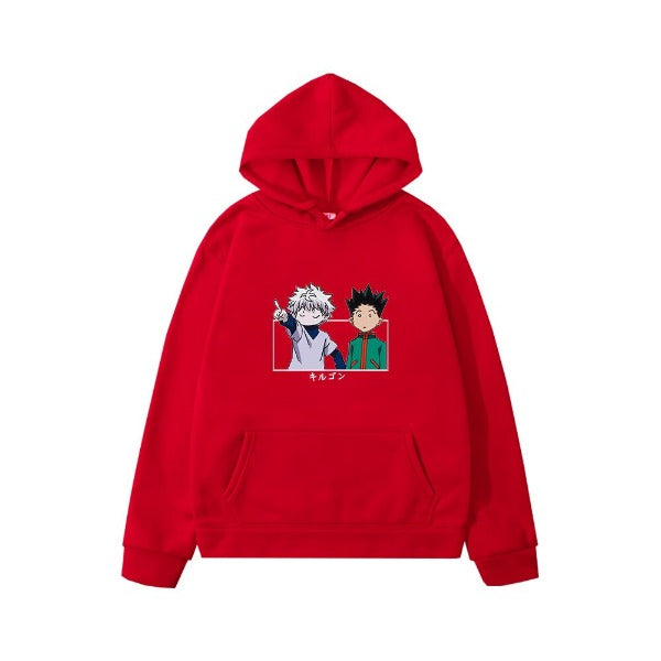 Pull Enfant Gon & Kirua hxH Sweat Garçon Fille ROUGE