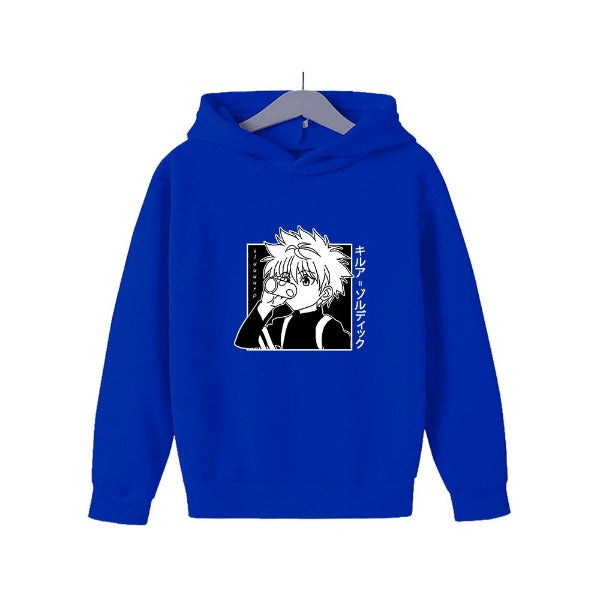 Pull Enfant Kirua HxH Sweat Garçon Fille BLEU