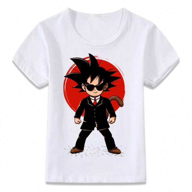 T-shirt Enfant Goku Costume Dragon Ball Fille Garçon BLANC
