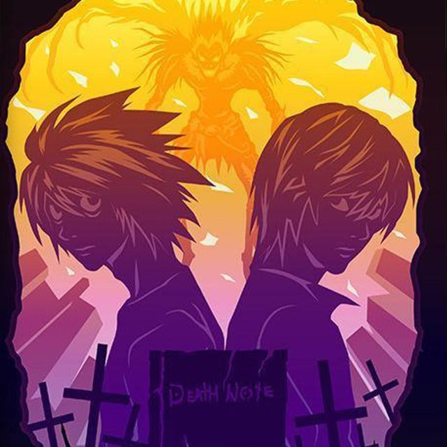 Tableau Lumineux Death Note Cadre