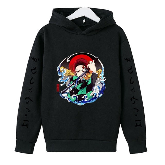 Sweat Enfant Demon Slayer Tanjiro noir