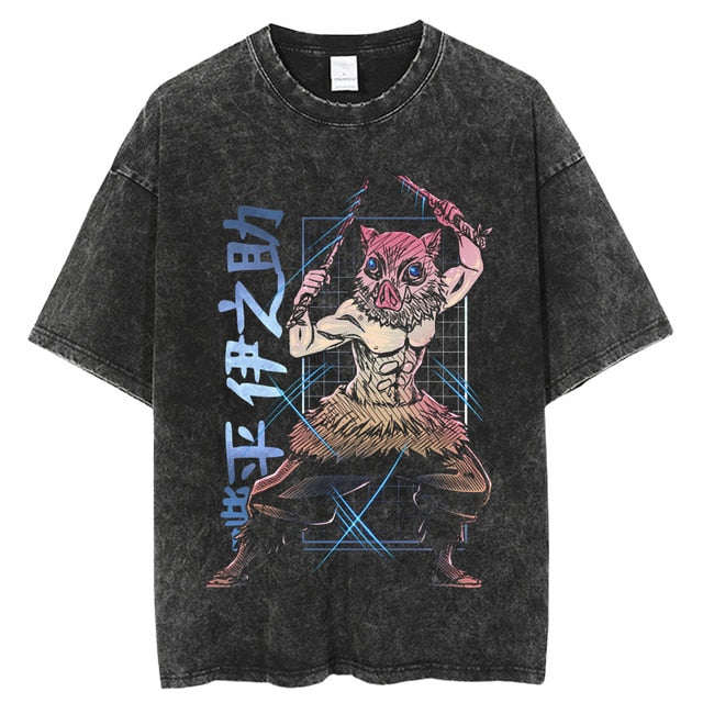 T-Shirt Maglietta Oversized Demon Slayer Inosuke