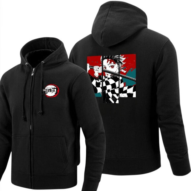 Hoodie Zippé Demon Slayer Tanjiro