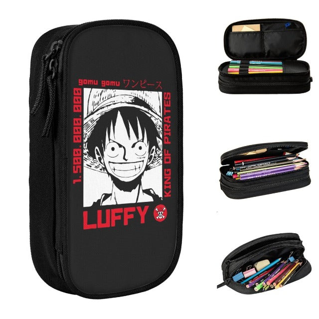 Estuche para lápices con sombrero de paja de Luffy de One Piece