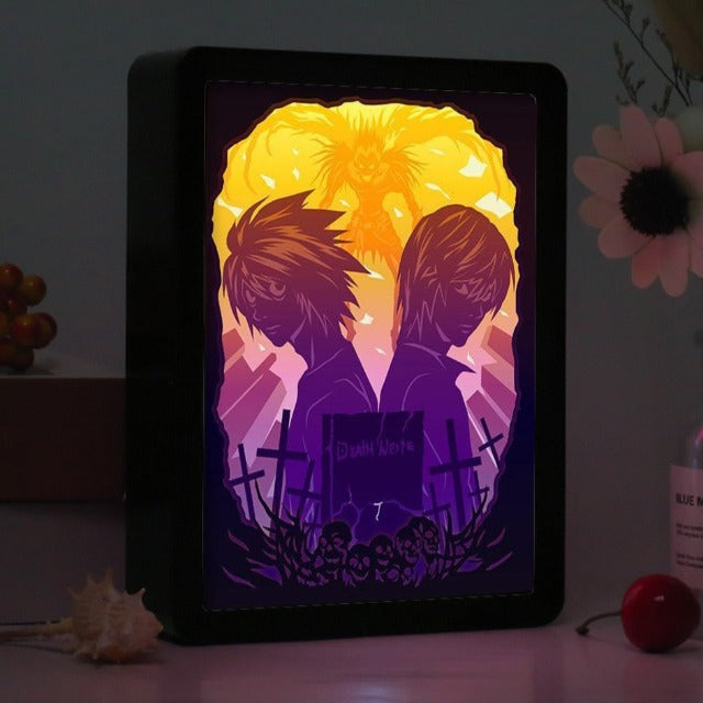 Tableau Lumineux Death Note Cadre