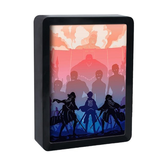 Tableau Lumineux Attaque des Titans Cadre