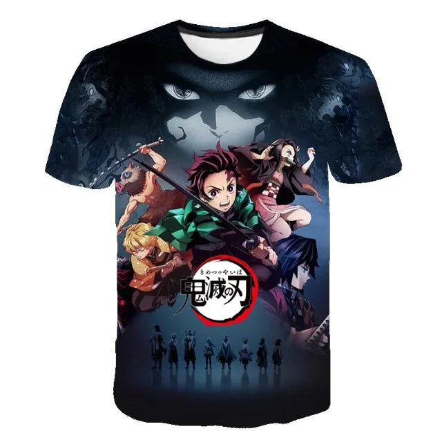 Tshirt Enfant 6 à 14ans Demon Slayer Garçon & Fille T-shirt Manga Kimetsu Teshirt Tanjiro Nezuko Tshirt Enfant 6 à 14ans Demon Slayer Garçon & Fille T-shirt Manga Kimetsu Teshirt Tanjiro Nezuko