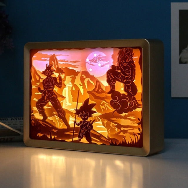 Tableau Lumineux Dragon Ball Z Cadre