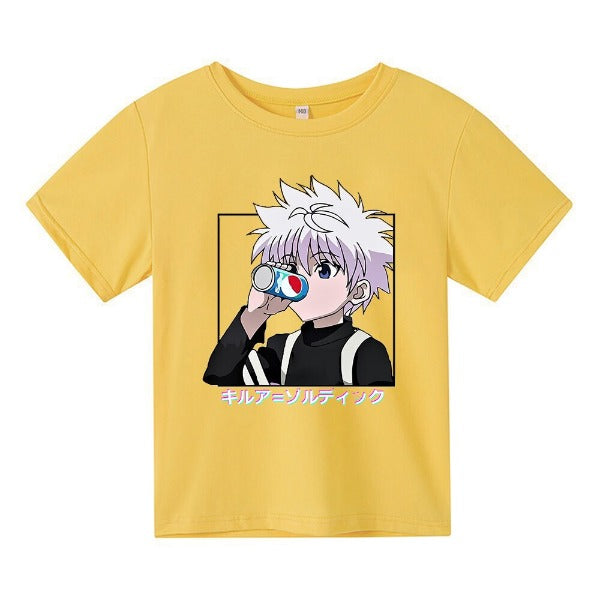 T-shirt Enfant Killua HxH Fille Garçon jaune