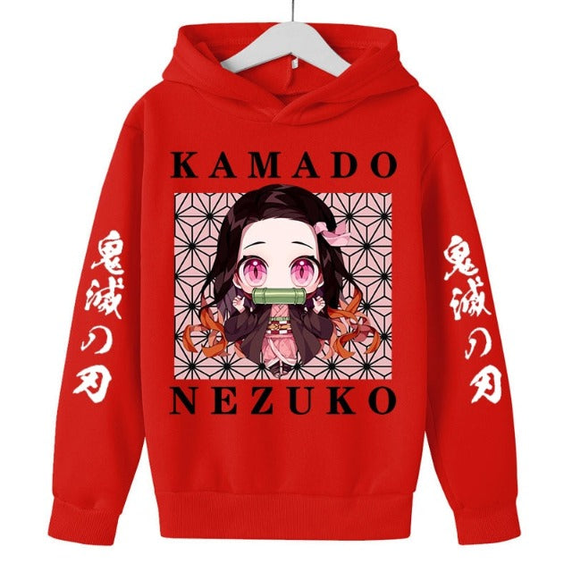 Sweat Enfant Demon Slayer Nezuko Kamado rouge