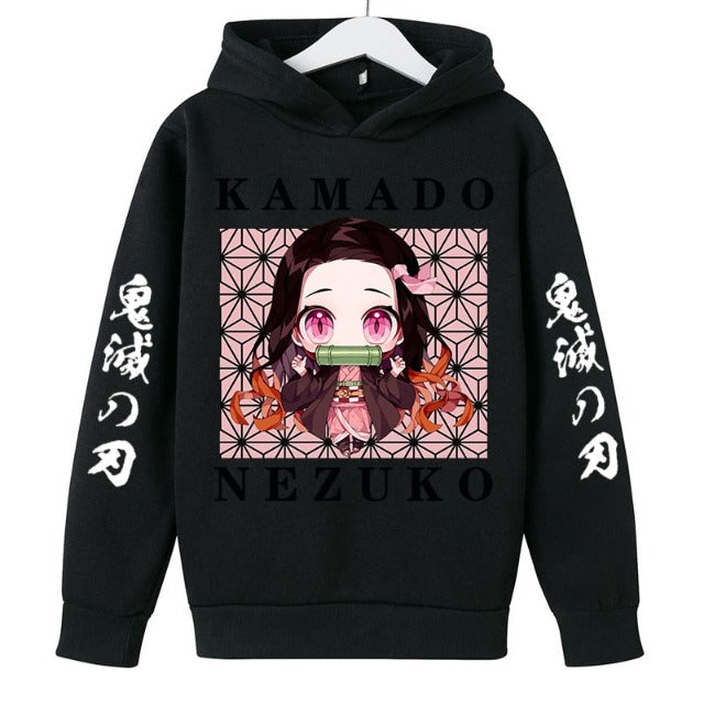 Sweat Enfant Demon Slayer Nezuko Kamado noir