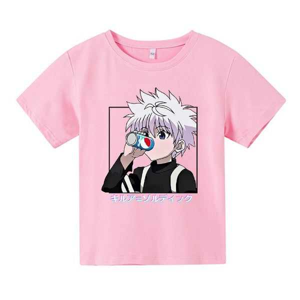 T-shirt Enfant Killua HxH Fille Garçon ROSE