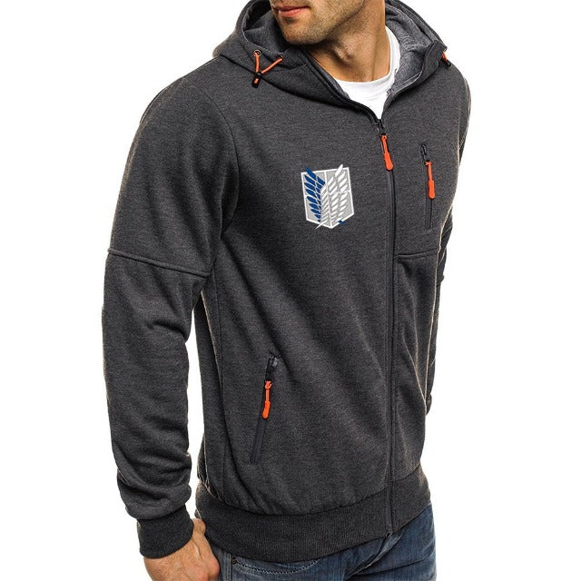 Sweat à Capuche Zippé Attaque des Titans