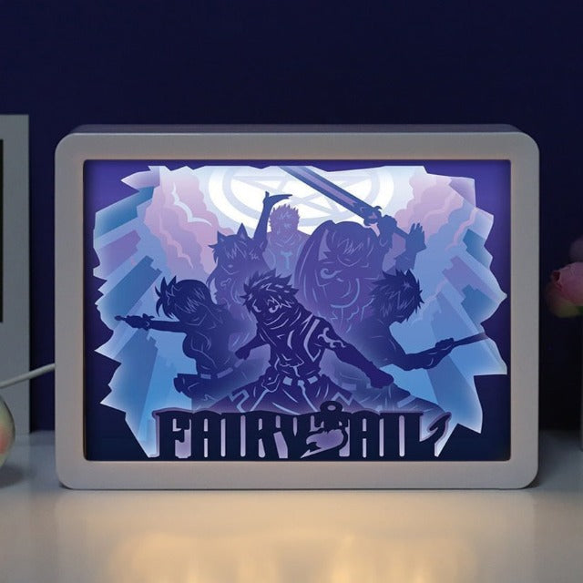 Tablero de luz con marco de Fairy Tail