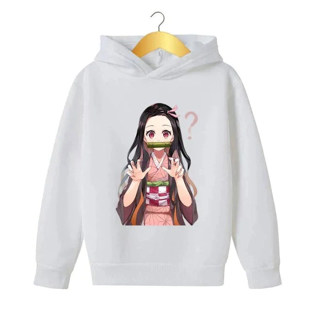 Sweat pour Enfant Demon Slayer Nezuko blanc
