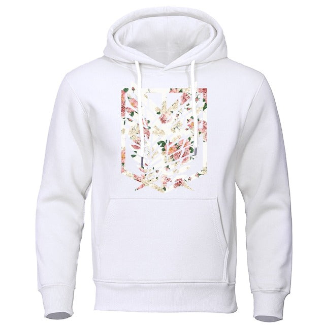 Sweat Attaque des Titans Logo Déstructuré blanc