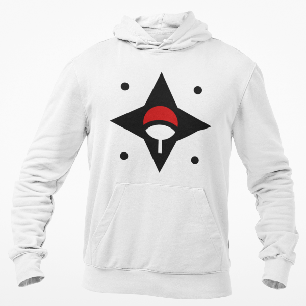Sweat À Capuche Uchiha blanc