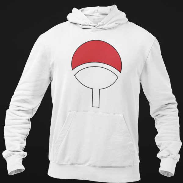 Sweatshirt Naruto Clan Uchiha blanc