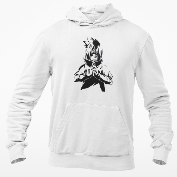 Sweatshirt Sasuke Uchiha Marque Maudite blanc