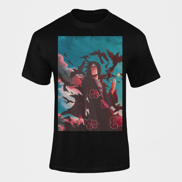 T-Shirt Akatsuki Itachi Corbeau noir