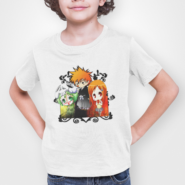 T-Shirt Enfant Bleach Ichigo & Friends blanc