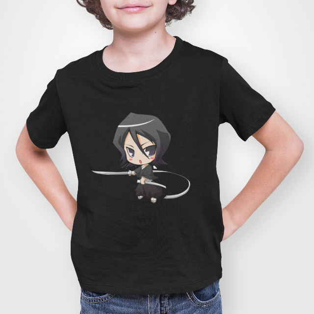 T-Shirt Enfant Bleach Rukia Kichiki noir