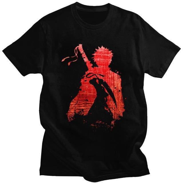 T-Shirt Ichigo Floqué Adulte Homme Femme Courtes Manches Manga Bleach