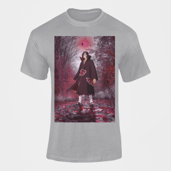 T-Shirt Itachi Akatsuki gris