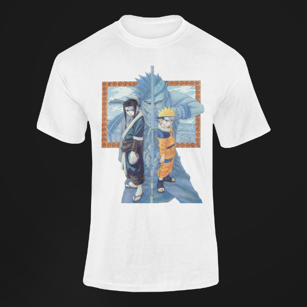 T-Shirt Naruto Haku Zabuza blanc