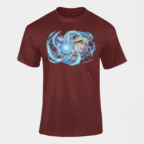 T-Shirt Naruto Uzumaki Rasengan bordeaux