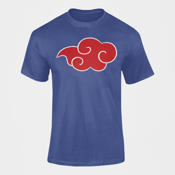 T-Shirt Nuage Rouge Akatsuki bleu