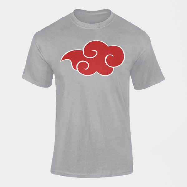 T-Shirt Nuage Rouge Akatsuki gris