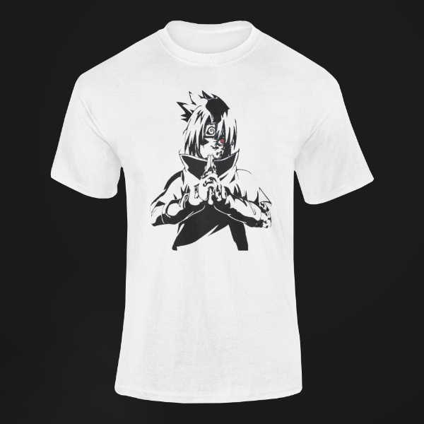 T-Shirt Sasuke Marque Maudite blanc