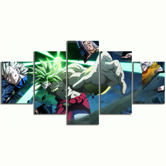 Tableau Broly Super Saiyan Légendaire DBZ Cadre Toile