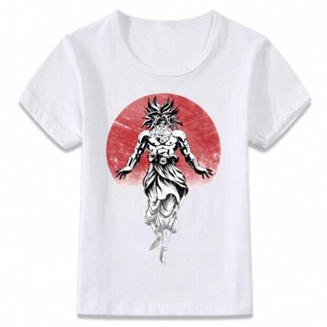 T-shirt Enfant Broly Dragon Ball Fille Garçon BLANC