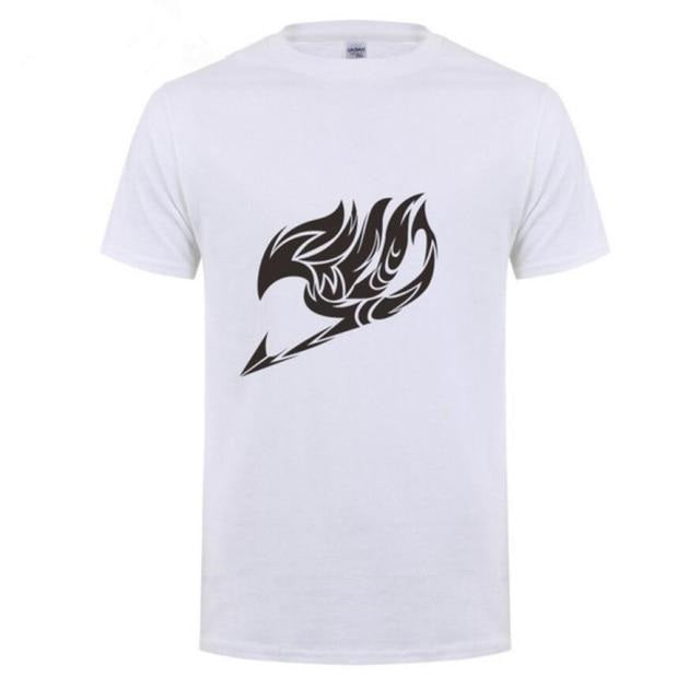 Fairy Tail Manga Logo flocado camiseta adultos hombres mujeres manga corta