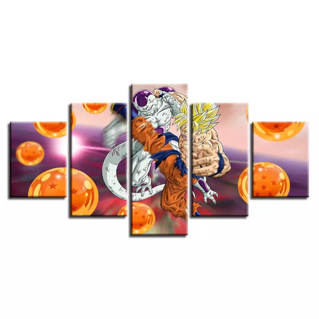 Pintura de marco de lienzo Goku vs Freezer Dragon Ball