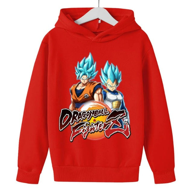 Sweat Enfant Dragon Ball Super Goku Vegeta ROUGE