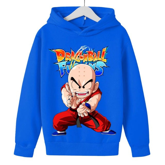 Sweat Enfant Dragon Ball Z Krilin BLEU
