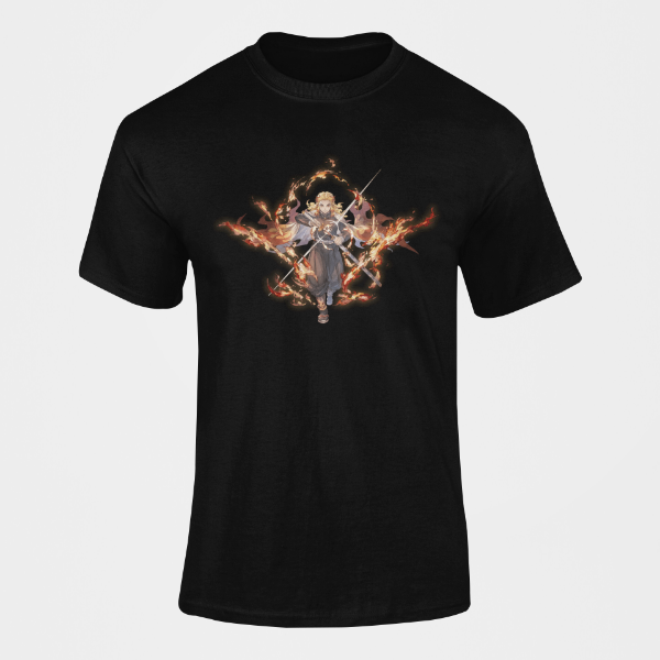 T-Shirt Kyojuro Rengoku Manga Demon Slayer noir