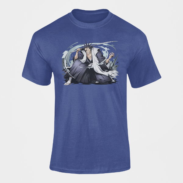 T-Shirt Kenpachi Bankai Manga Bleach bleu