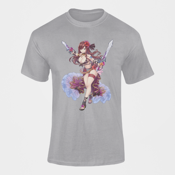 T-Shirt Erza Scarlett Manga Fairy Tail  gris