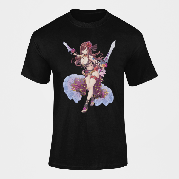 T-Shirt Erza Scarlett Manga Fairy Tail  noir