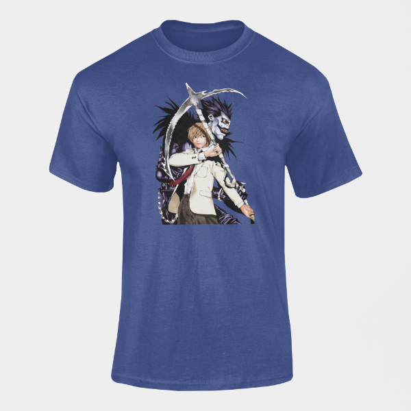 T-Shirt Light & Ryuk Manga Death Note bleu