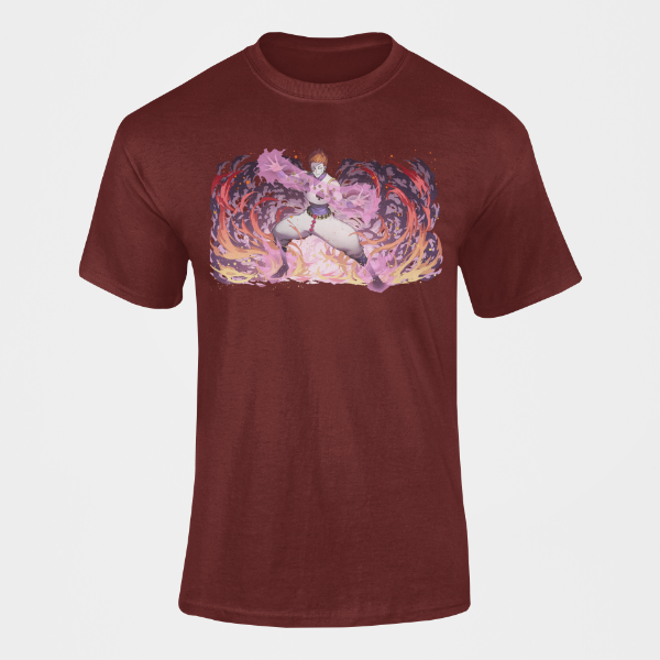 T Shirt Hisoka Pansy Gum Hunter x Hunter bordeaux