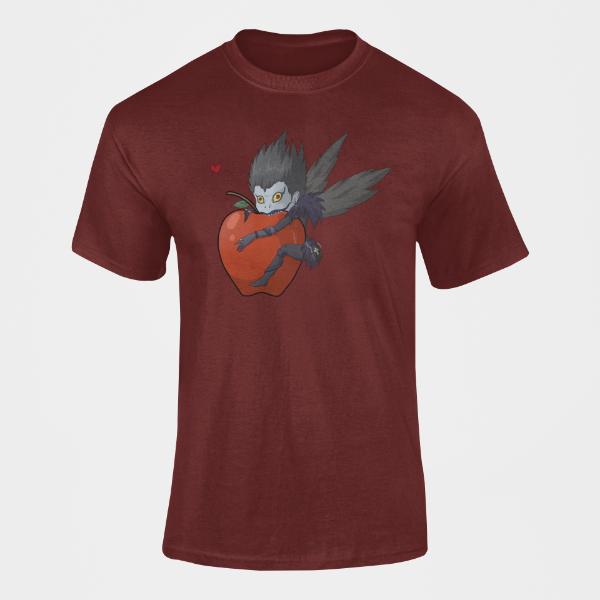 T-Shirt Ryuk Pomme Manga Death Note bordeaux