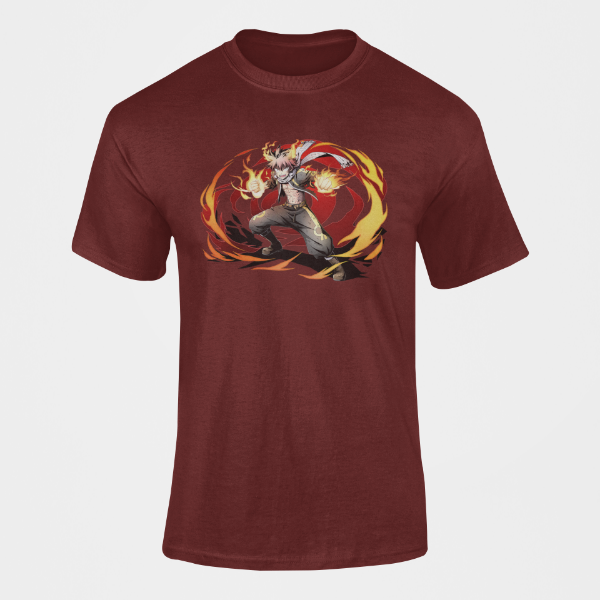 T-Shirt Natsu Manga Fairy Tail bordeaux